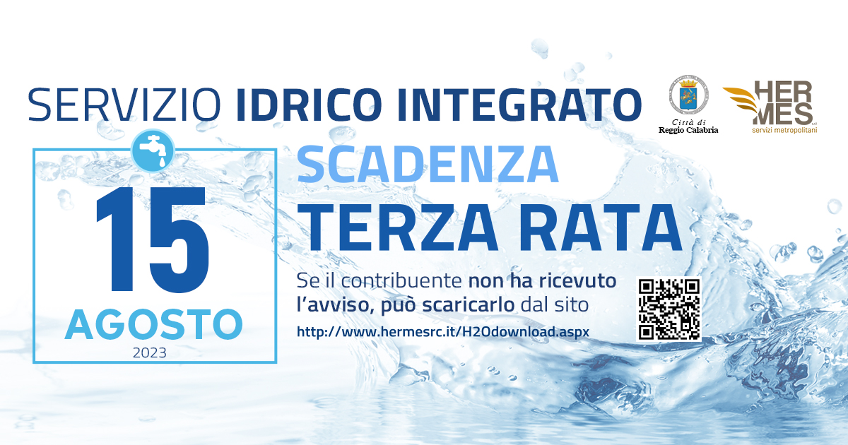 Immagine relativa alla notizia Servizio Idrico Integrato- scadenza terza rata