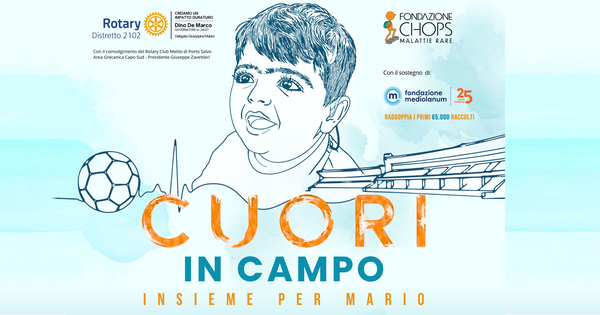 "Cuori in campo - Insieme per Mario" una partita di calcio a sostegno della ricerca